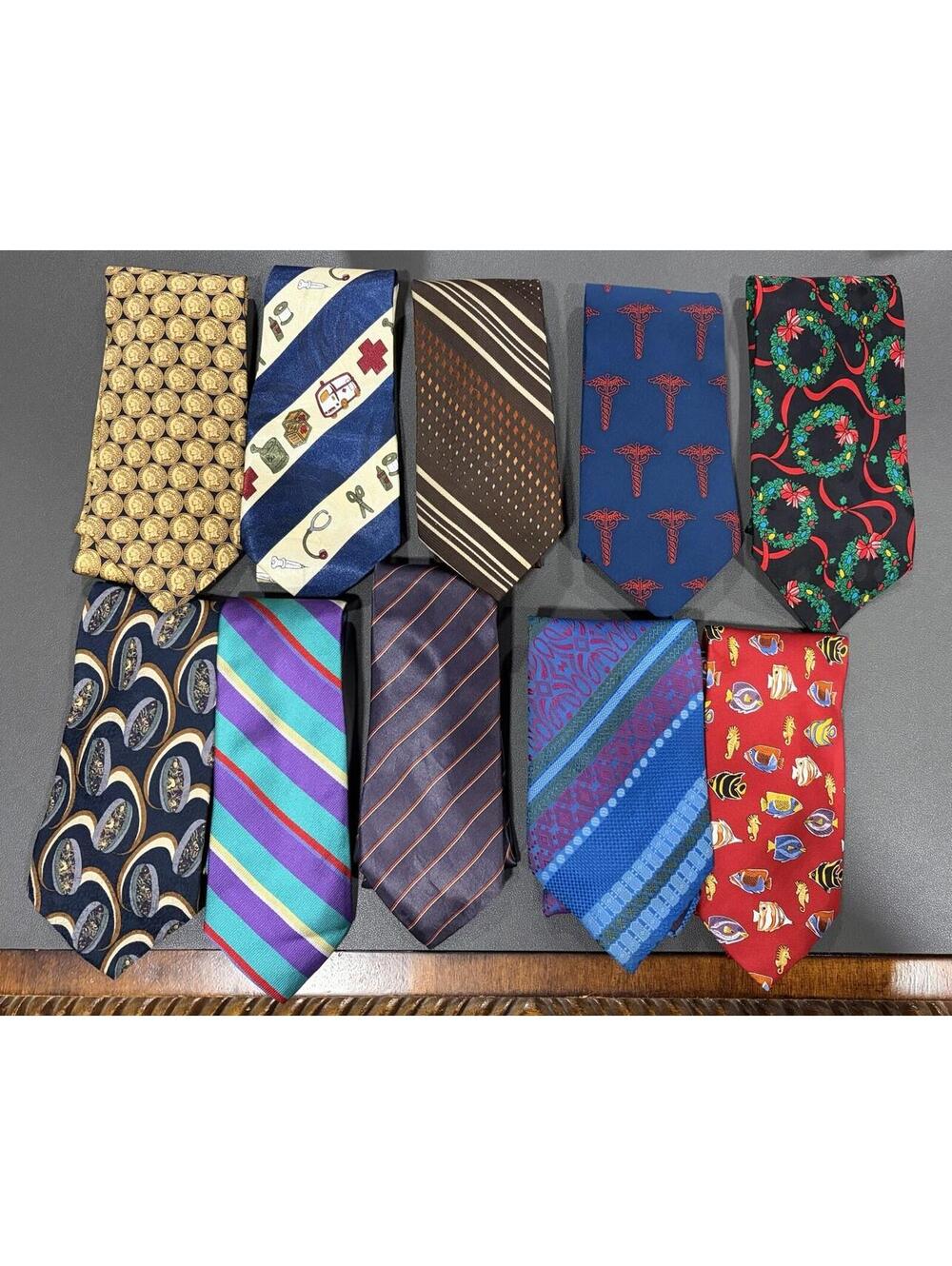 Lot Of 10 Men’s Ties For Crafting Or Wear T7